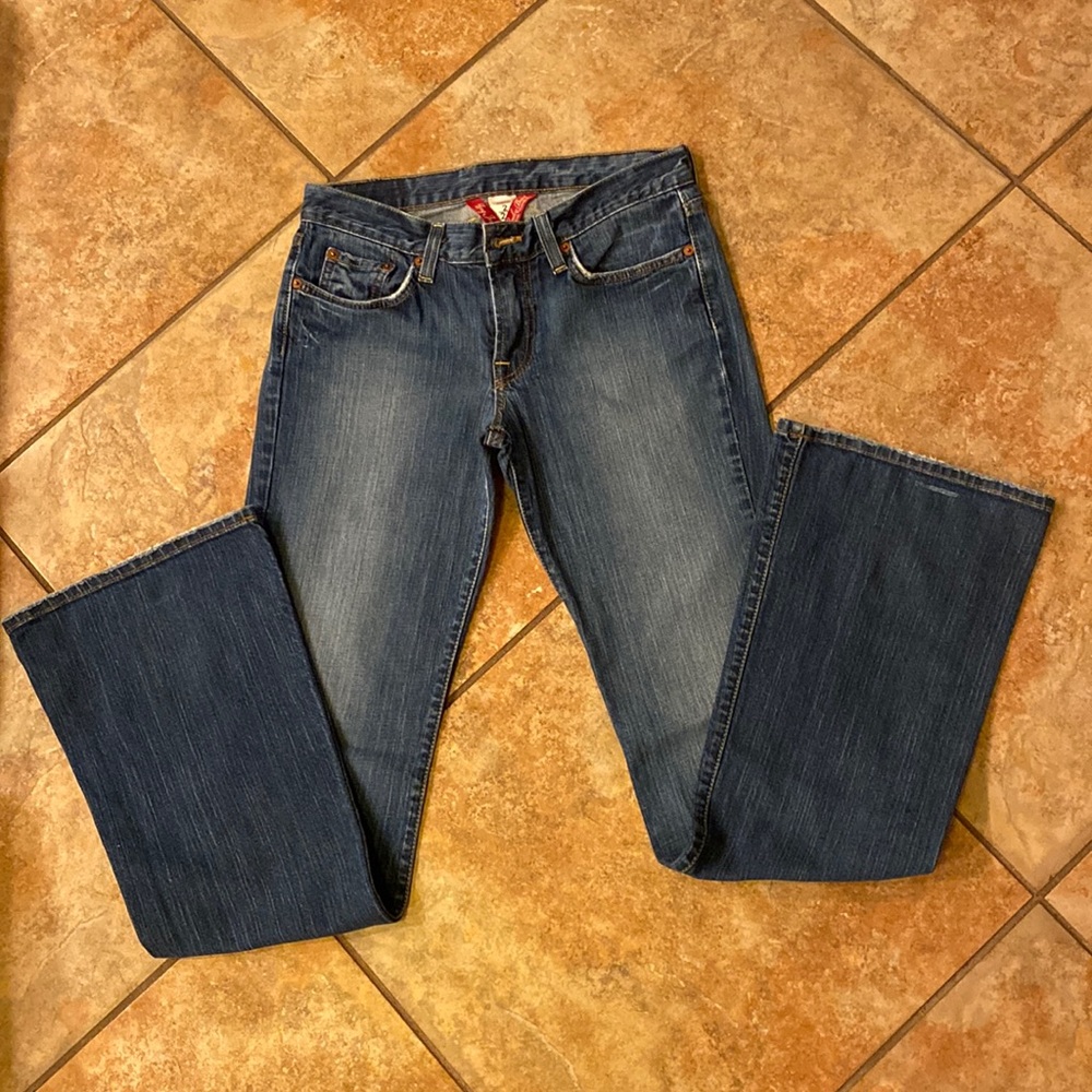 Lucky Brand long inseam flared wide leg jeans NWT